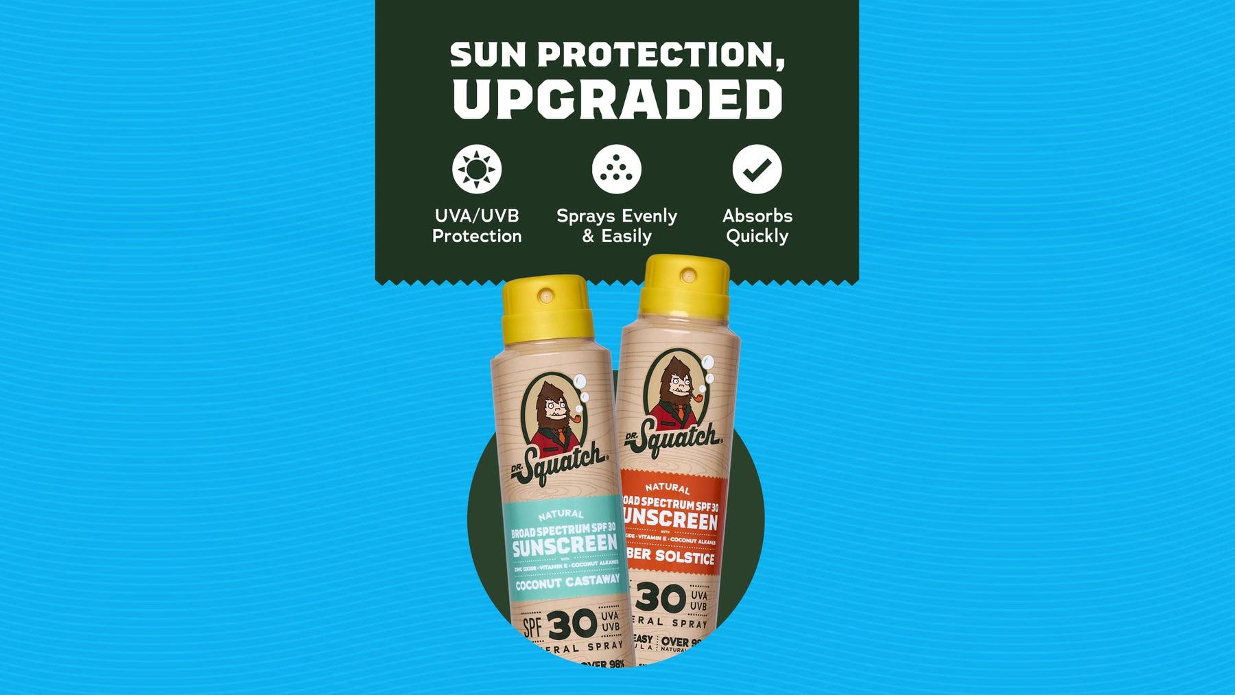 Spray Sunscreen 2-Pack | SPF 30 UVA/UVB Protection | Non-Greasy Mineral Sunscreen for Men F7