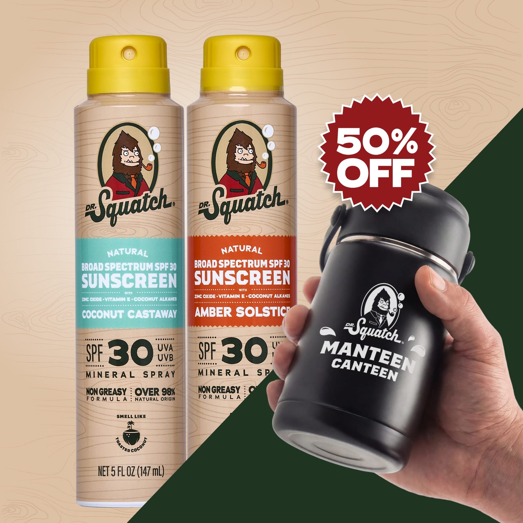 2-Pack Sunscreen + Manteen Canteen L4