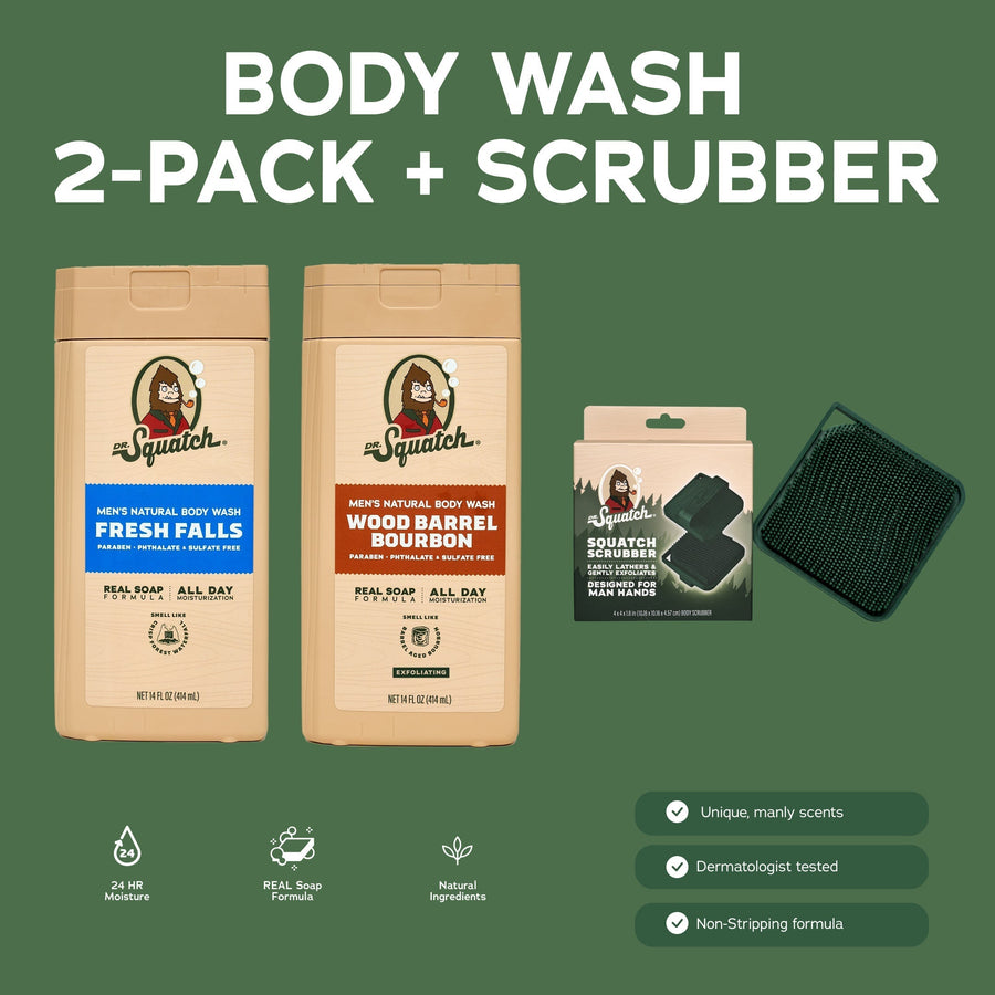 Body Wash 2-Pack + Scrubber P6