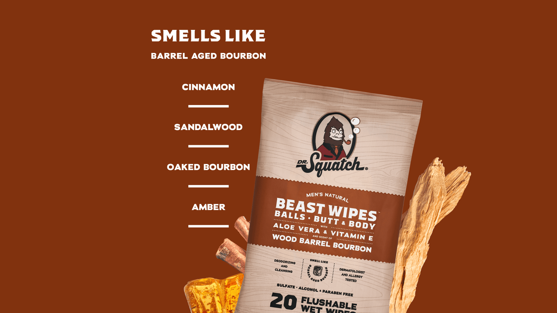 FREE Wood Barrel Bourbon Wipes A3